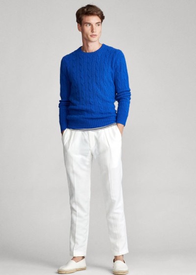 Men's Polo Ralph Lauren Cable-Knit Cashmere Sweater | 729308PRK